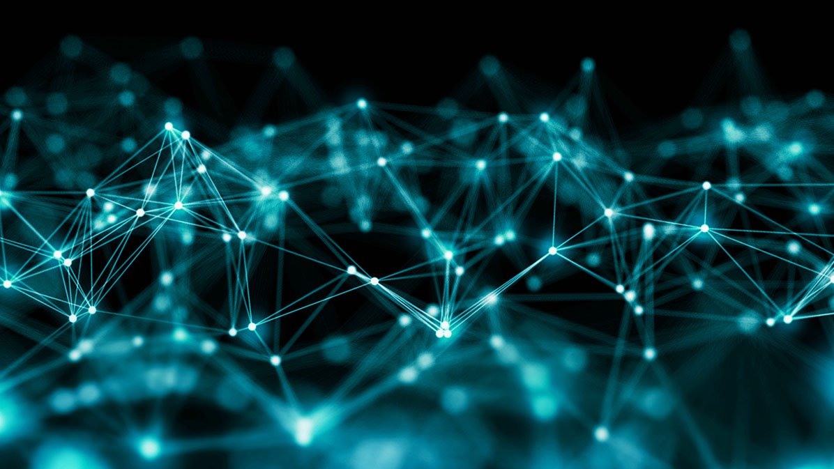 Illustration KraftSt: Lichtpunkte symbolisieren ein Datennetz. (Quelle: Getty Images / Yuichiro Chino) Illustration KraftSt: Lichtpunkte symbolisieren ein Datennetz.