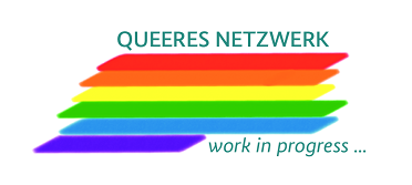 Logo "Queeres Netzwerk. Work in progress..."