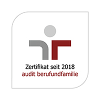 Logo "Zertifikat seit 2018 - audit berufundfamilie"